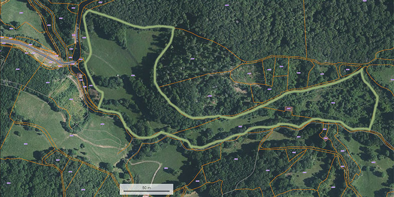 vu aérienne terrain Trizac avant plantation par 4 FORESTS